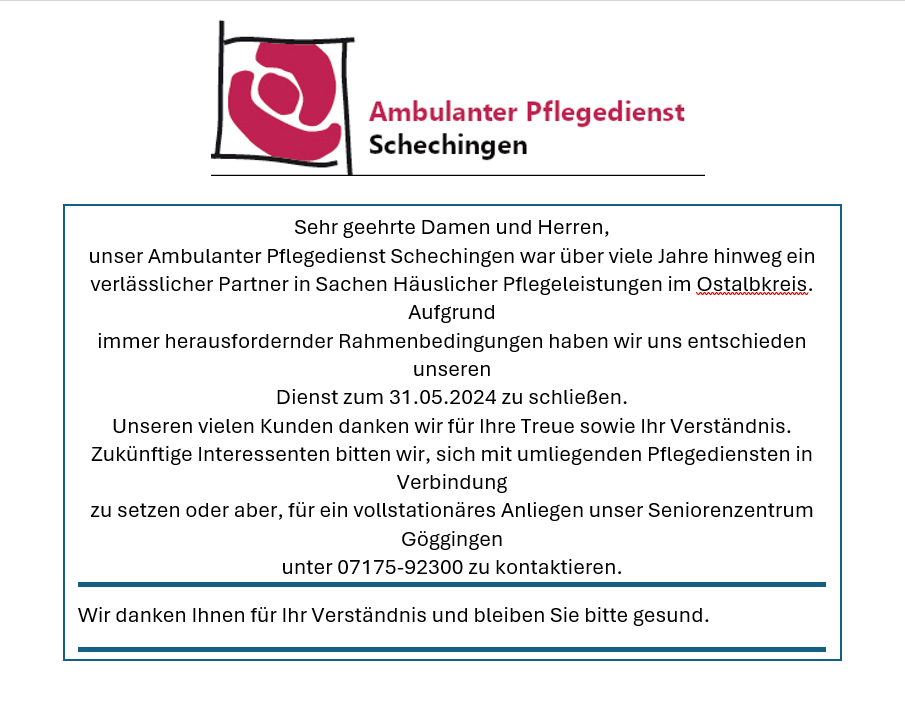 Logo Ambulanter Pflegedienst Schechingen